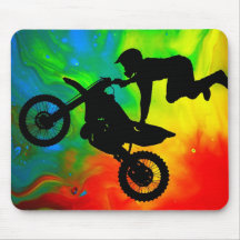 Motocrossing in a Solar Flare Up Mousemats