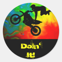 Motocrossing in a Solar Flare Up Sticker