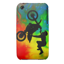 Motocrossing in a Solar Flareup iPhone 3 Cases