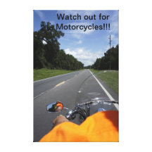 Motorcycle Awareness Stretched Canvas Print