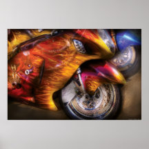 Motorcycle - Flame On Print