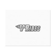 Motorcycle Flames - VRides Stretched Canvas Print