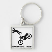 Motorcycle My Own Stunts Key Chain