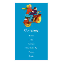 Motorcycle Pin-Up Business Card Template