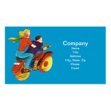 Motorcycle Pin-Up Business Cards