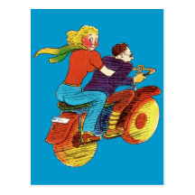 Motorcycle Pin-Up Post Cards