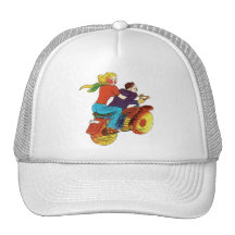 Motorcycle Pin-Up Trucker Hat