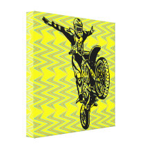 Motorcycle Racing Wrapped Canvas Gallery Wrapped Canvas