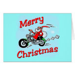 Motorcycle Santa Greeting Card