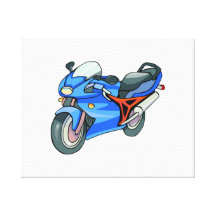 Motorcycle Stretched Canvas Print