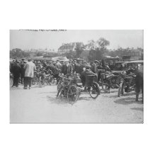 Motorcycles Requisitioned, Paris Photograph Stretched Canvas Prints