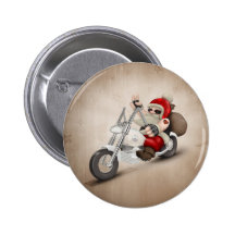 Motorised Santa Claus Pinback Button