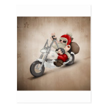 Motorised Santa Claus Post Cards
