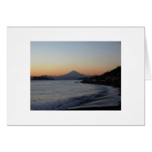 Mount Fuji At Dusk Cards