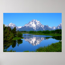 Mount Moran on Snake River Posters