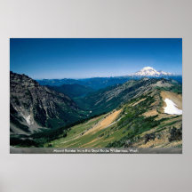 Mount Rainier from the Goat Rocks Wilderness, Wash Poster
