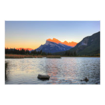 Mount Rundle and Vermilion Lake Sunset Photograph