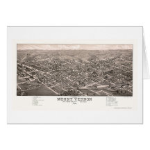 Mount Vernon, IL Panoramic Map - 1881 Greeting Cards