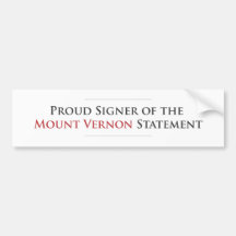 Mount Vernon Statement Bumper Sticker