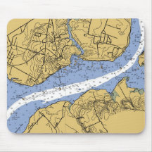 Mount Vernon, VA Nautical Chart Mousepad