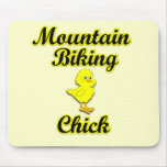 Mountain Biking Chick Mouse Pad