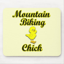 Mountain Biking Chick Mouse Pad