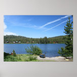 Mountain Lake, Canoes Poster