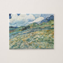 Mountain landscape behind Hospital by van Gogh. Gr Jigsaw Puzzles