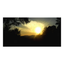 Mountain Sunset Custom Photo Card