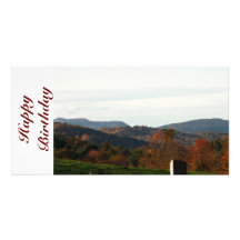 Mountain View Birthday Card Photo Card