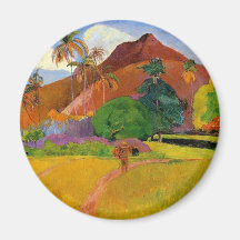 'Mountains in Tahiti' - Paul Gauguin Magnet