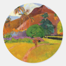 'Mountains in Tahiti' - Paul Gauguin Sticker