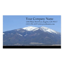 Mountains Snowy Wooded Trees Grassland Business Cards