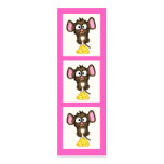 Mouse and Cheese Bookmark Business Card Templates