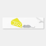 mouse and cheese icon bumper stickers