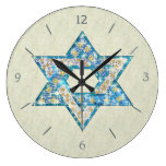 Mouse Drawn Gem Decorated Star Of David Wallclock