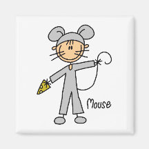 Mouse Dress Up T-shirts and Gifts Refrigerator Magnets