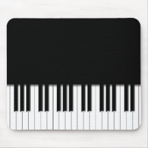 Mouse Mat - Piano Keyboard black white