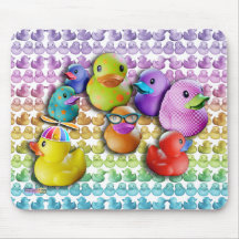 Mouse Pad Rubber Duckies Pop Art