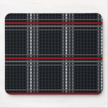 Mouse Plaid Dark Mouse Pad