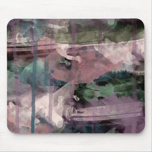 Mousemat, Abstract painting, pink purple olive Mousepads