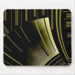 Mousepad Abstract Art Gold Stripe Bend