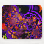 Mousepad Abstract Art Metal Purple Orange Crochet