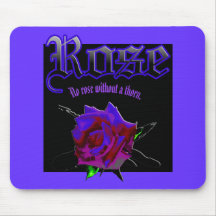 Mousepad Horizontal rose & ink brush