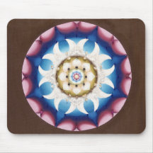 Mousepad - Mandala - Golden Flower - Crystals