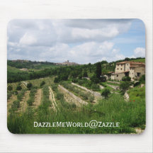 Mousepad - Tuscan Vineyard and Hill Town