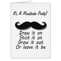 Moustache Bachelor Party Cards