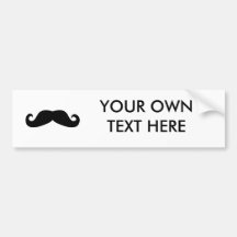 Moustache Bumper Sticker