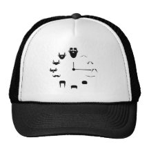 Moustache Clockface Hats