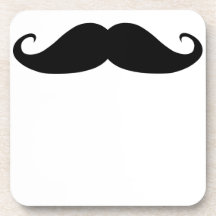 Moustache coasters!